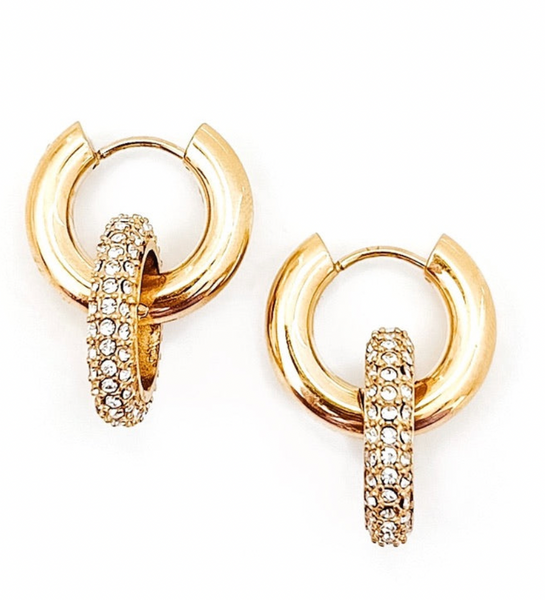 Everleigh Crystal Hoop Earrings