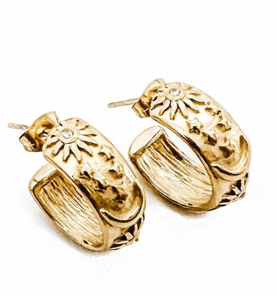 Empress Crystal Hoop Earrings