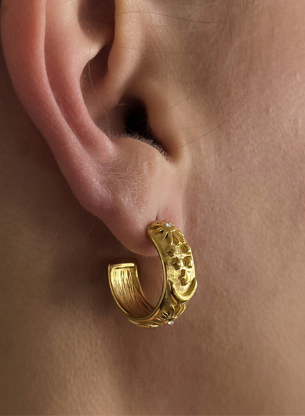 Empress Crystal Hoop Earrings