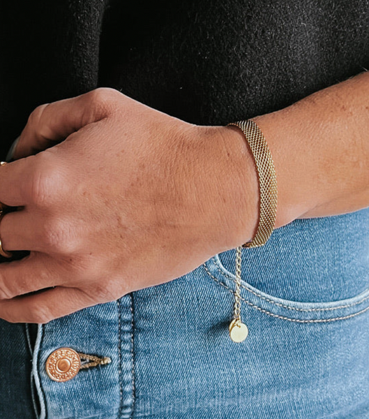 Bender Gold Mesh Chain Bracelet