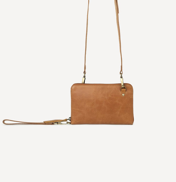 Camel Crossbody Wallet
