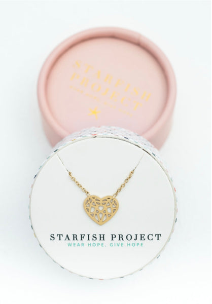 Ling Gold Heart Pendant Necklace