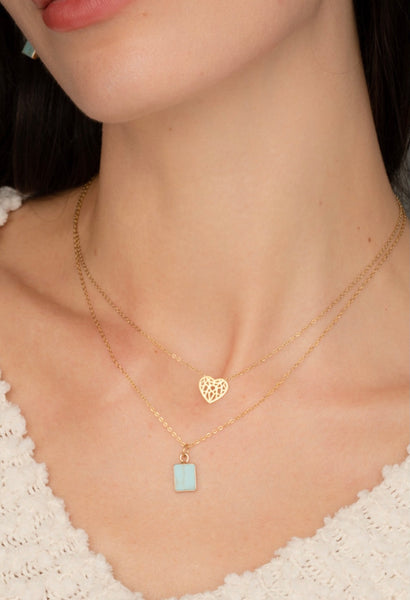 Ling Gold Heart Pendant Necklace