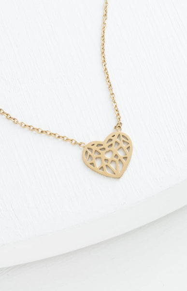 Ling Gold Heart Pendant Necklace
