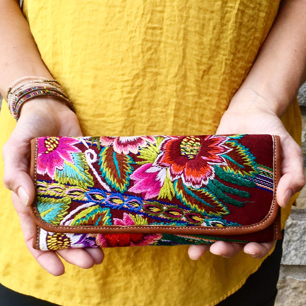 Embroidered wallet