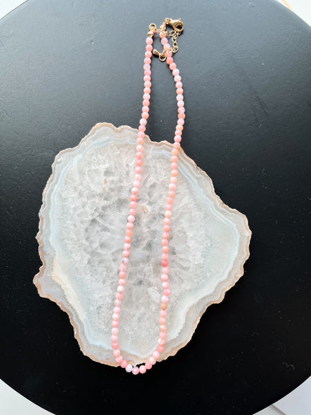 Rose Quartz Beaded Layering Necklace