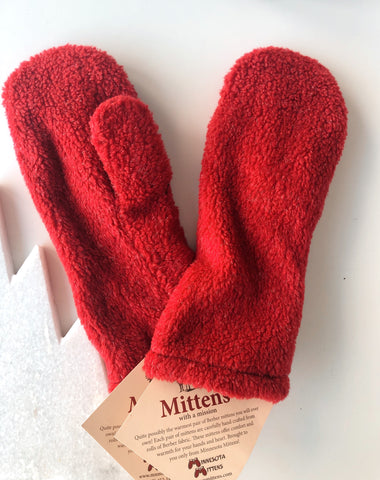 Berber Minnesota Mittens-Red