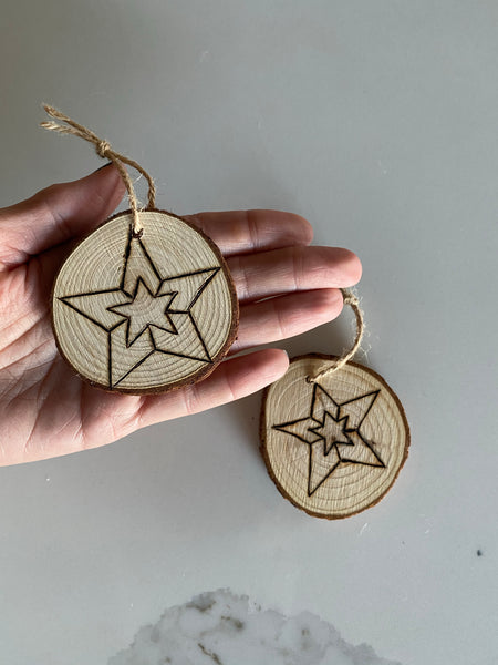 Star Wood Ornament