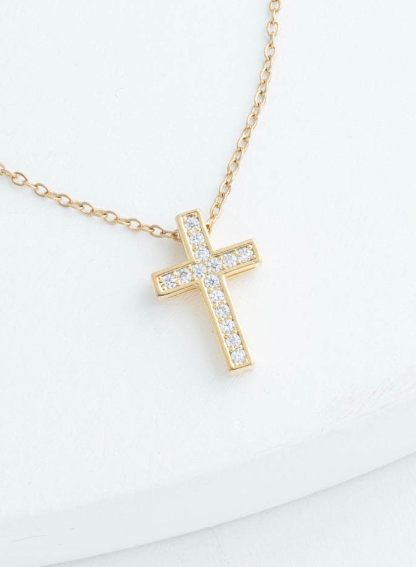 Shine Your Light Cross Necklace in Gold